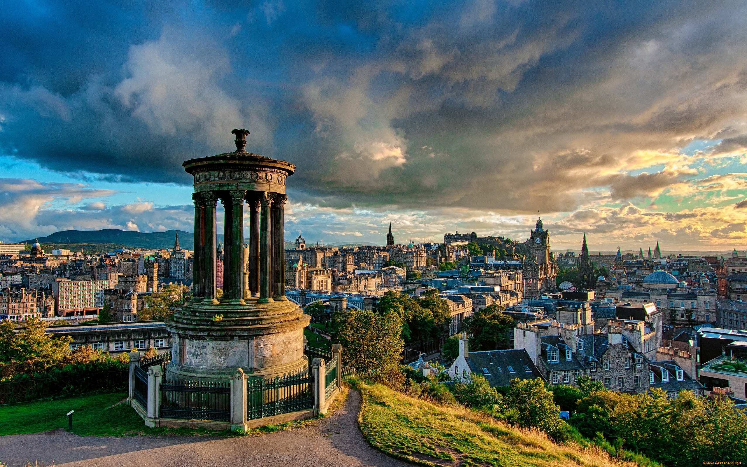 , , , calton, hill, , dugald, stewart, monument, edinburgh, scotland, 